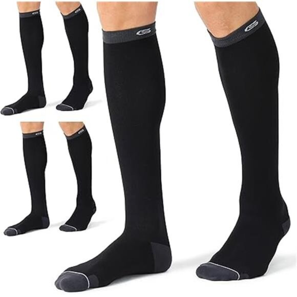 3 Pairs Compression Socks for Men and Women 20-30mmHg Running - Picture 7 of 7